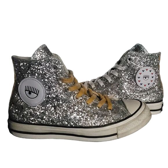 Converse x Chiara Ferragni Paillette Big Eyes Black Chuck Taylor Hi All Star - Picture 11 of 16